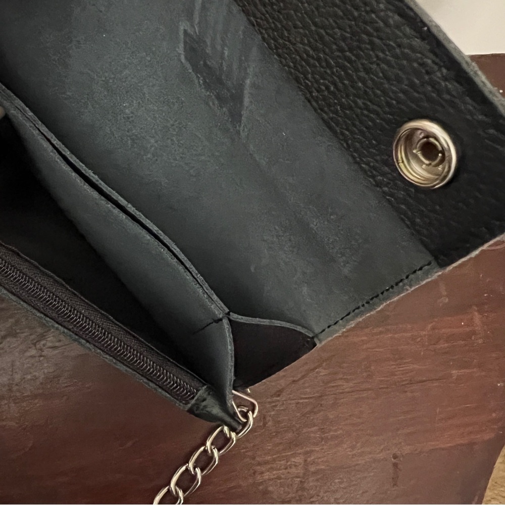 Harley Davidson Black Leather Chain Long Wallet - Picture 8 of 12
